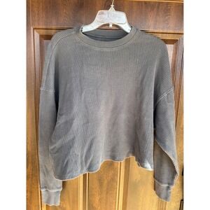 Abercrombie & Fitch Women's Waffle Knit LS Henley Essentials collection XXS